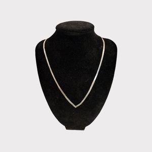 sterling silver herringbone‎ necklace